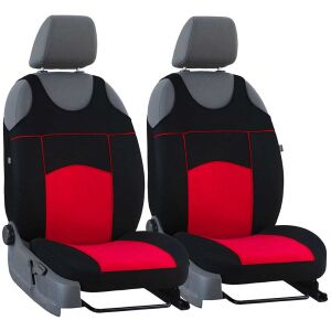 Univerzális Piros-Fekete Autós Üléshuzat Szett - Velúr és Szövet - Nonbrand Autó üléshuzat