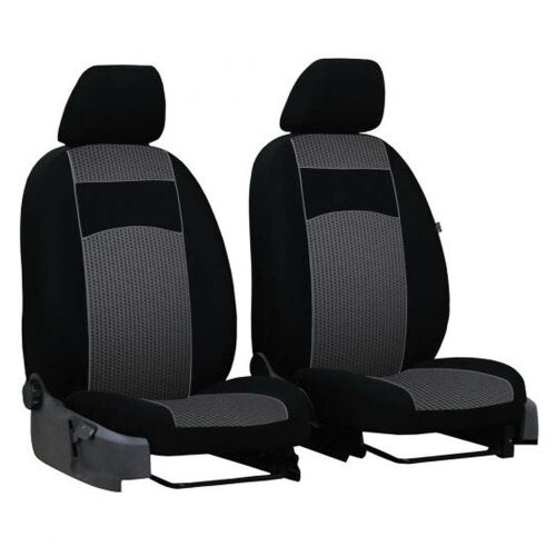 Univerzális szürke autós üléshuzat - 2 darabos készlet, első ülések védőhuzata