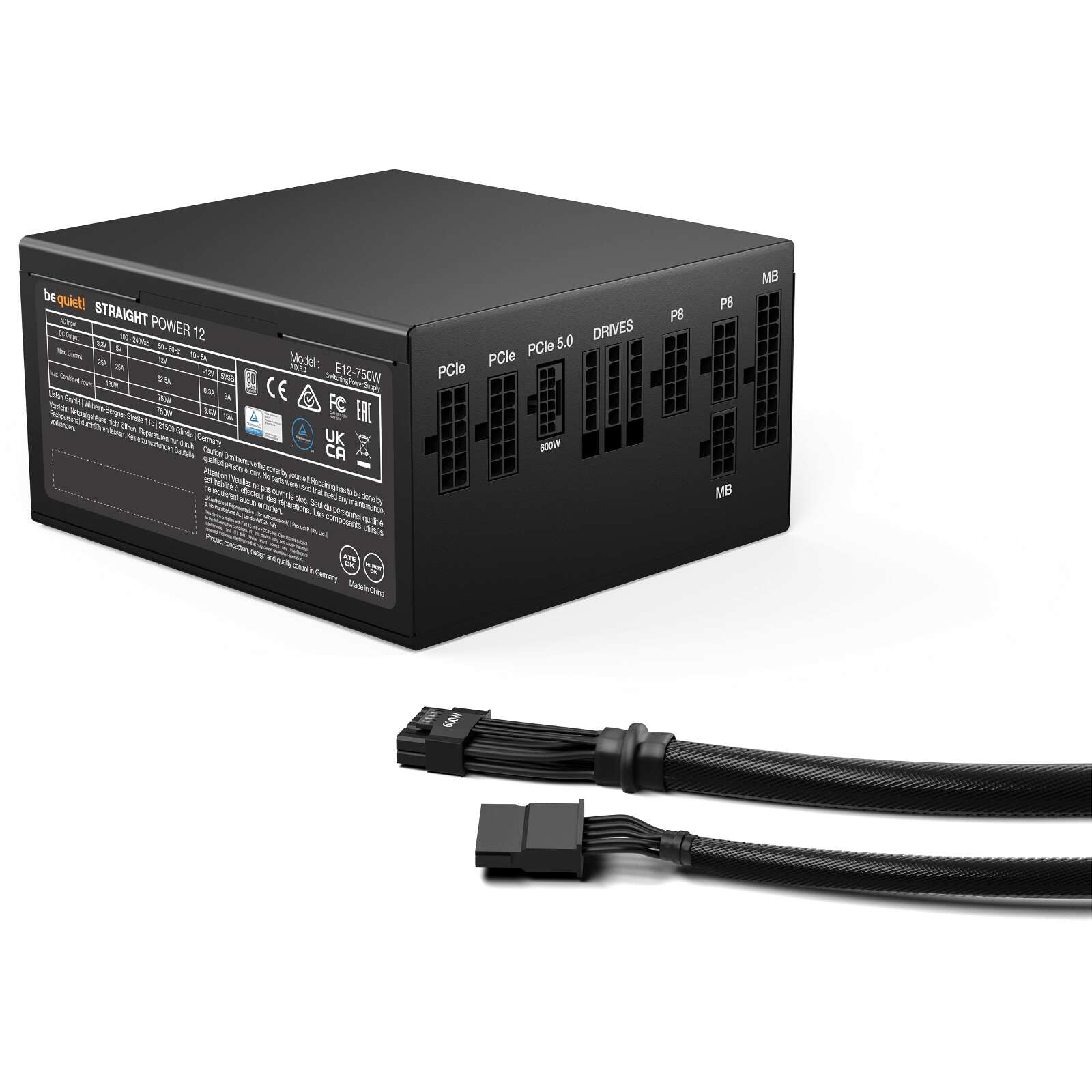 750W be quiet! tápegység Straight Power 12 | 80+Platinum (BN336)