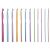 Set of colorful aluminum crochet hooks