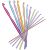Set of colorful aluminum crochet hooks