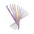 Set of colorful aluminum crochet hooks