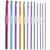 Set of colorful aluminum crochet hooks