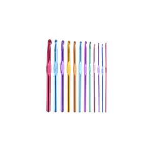 12-teiliges Häkelnadel-Set aus Aluminium, Größen von 2,0 mm bis 8,0 mm, perfekt für Anfänger und Profis - Stricknadeln