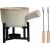 Zestaw do fondue Excellent Houseware z ceramicznym garnkiem, stojakiem i widelcami