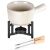 Set fondue Excellent Houseware, portelan, 17.6x11.9x7.5 cm, alb/negru 60891573