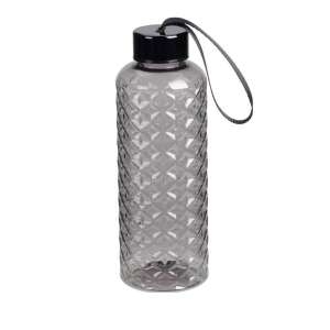 Sticlă de apă din plastic negru cu model de diamant, capacitate de 500 ml - Transportatori de alimente și băuturi