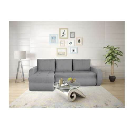Siena Szürke Megfordítható Sarokkanapé 243x141x81 cm tárolóval