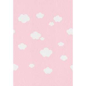 Pasztel gyerekszőnyeg B327A_SFI31 rózsaszín, felhő mintás 120x170 cm 60931828 Szőnyegek gyerekszobába