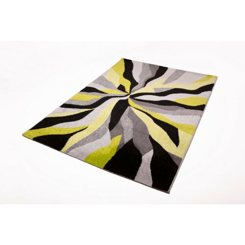Modern Zöld-Fekete-Szürke Szőnyeg - 60x110 cm