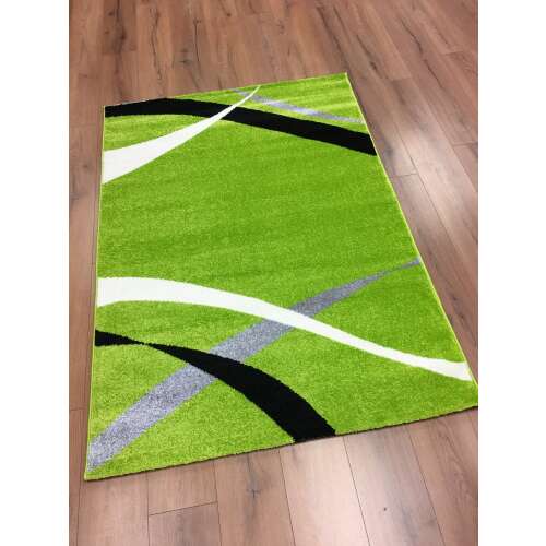 Barcelona E739 Modern Szőnyeg - Zöld-Fekete-Szürke - 80x150 cm