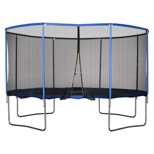 HOMCOM trambulin, külső, védőháló, 426x269cm, kék / fekete 60960890