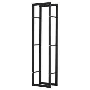 Homcom fekete fém tűzifa állvány beltéri és kültéri használatra - Tűzifa állvány