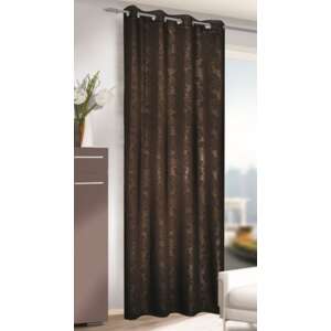 Brown blackout curtains with rings, 135cm wide, 245cm high - Curtain