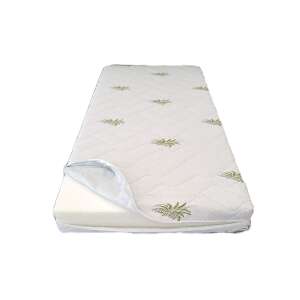 Somnart Aloe Vera Mattress Protector, 120x200x25 cm, quilted, washable, removable, with 4-sided zipper - Mattress cover