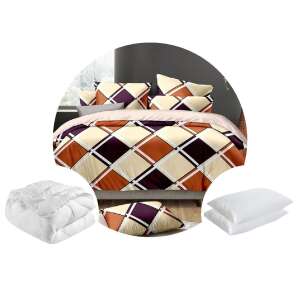 Csomag 1 db Ágynemű BS017 nyomott mikroszálas + 1 db 200x220-as paplan + 2 db 50x70-es párna 61001121 - Ágynemű - ifjúsági és felnőtt