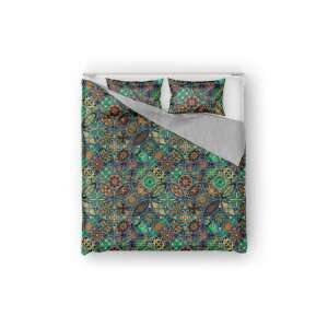 Somnart Art Deco 3D duvet cover, green and brown geometric pattern, 180x200 cm - Duvet
