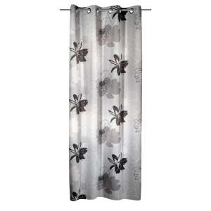 Vegas Blackout blackout curtains with floral pattern, grey - Curtain