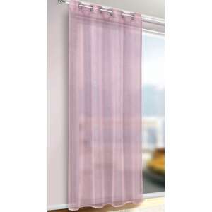 Katy pink curtain with eyelets, L140 x H240, semi-transparent, for living room, bedroom, or girl's room - Curtain