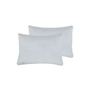 Set 2 Perne 50x70 Somnart Belina, microfibra, lavabile la masina, vidat, alb