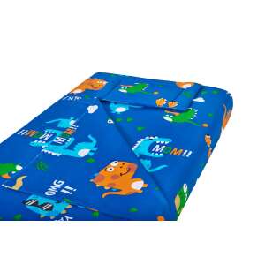 SomnART Baby Bedding Set, Fitted Sheet 60x120x10 cm, Quilt 80x110 cm, Low Pillow 20x35 cm, Dinosaurs