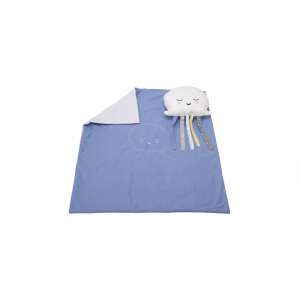 Set paturica 100x110 cm brodata + perna Meduza Albastru 61010623 - Lenjerie de pat