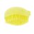 Yellow silicone pet brush for dogs and cats, side view