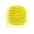 Yellow silicone pet brush, bristle detail, top view