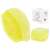 Yellow silicone dog and cat bath brush with built-in shampoo dispenser