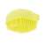 Yellow silicone pet brush for dogs and cats, front view