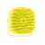 Yellow silicone dog and cat bath brush with built-in shampoo dispenser, side view