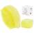 Yellow silicone dog and cat bath brush with built-in shampoo dispenser