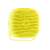 Yellow silicone dog and cat bath brush with built-in shampoo dispenser, side view