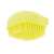 Yellow silicone pet brush for dogs and cats, close-up