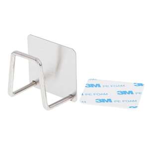 Rozsdamentes acél szivacstartó öntapadós hátoldallal, 2 az 1-ben, konyhába vagy fürdőszobába - Mosogatószivacs