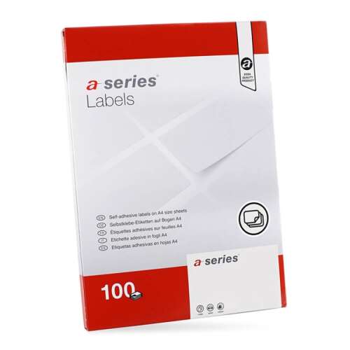 a-series Labels, 100 sheets of self-adhesive labels on A4 sheets, 70x35mm, 24 labels per sheet