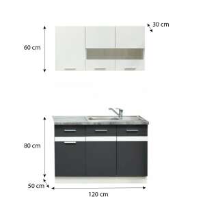 Salandra 120 Konyhabútorszett Antracit