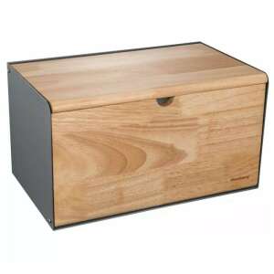 Klausberg Premium Brotbox, Edelstahl und Eiche, grau, Brotlagerung, Küchenaufbewahrung - Klausberg Brotkästen