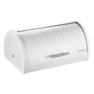 Klausberg bread bin, white, stainless steel, Art Deco style - Bread Bin