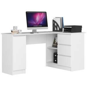Sarok íróasztal - Akord Furniture - 155 cm - fehér 61071324 Íróasztalok