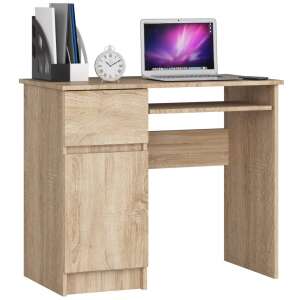 Íróasztal - Akord Furniture - 90 cm - sonoma tölgy (bal) 61261245 Íróasztalok