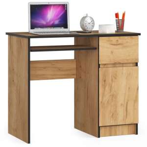 Íróasztal - Akord Furniture - 90 cm - kézműves tölgy 64133841 Íróasztalok