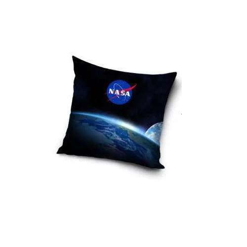 Vankúšový obliečka NASA, 40x40 cm, čierna s dizajnom Zeme a Mesiaca