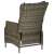 vidaXL barna polyrattan relax fotel, hátsó nézet