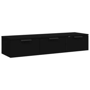 vidaXL fekete falra szerelt TV állvány 3 fiókkal - Irodabútor