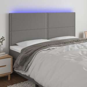vidaXL LED headboard with adjustable height, dark gray fabric, 180x5x118/128 cm - VidaXL Headboard