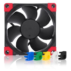 Ventilator Noctua NF-A8 PWM chromax.black.swap 80mm cu pad-uri anti-vibrații roșii - Noctua Ventilator de PC