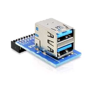 Adapter DeLock USB 3.0 Pin Header na podwójne USB 3.0 żeńskie - Konwerter USB