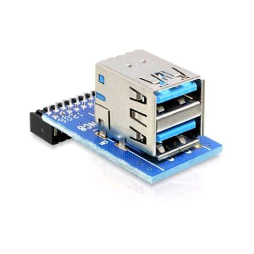 Adapter DeLock USB 3.0 Pin Header na podwójne USB 3.0 żeńskie