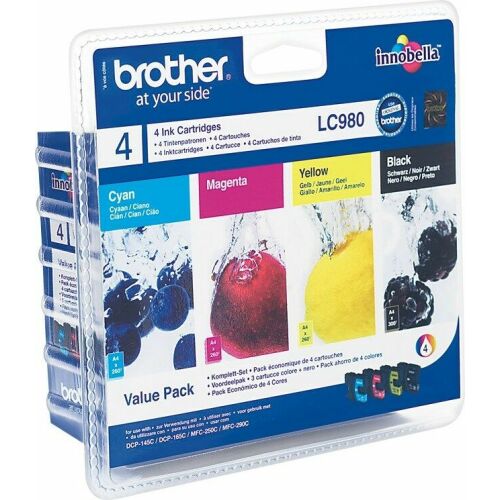 Brother LC980 Multipack Black Cyan Magenta Yellow tintapatron eredeti 175522229 - Brother